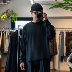 [Scheduled to arrive in August] refomed / WASTE THERMAL TEE-BLACK-