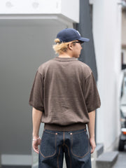 【6/6発売】SUGARHILL / WOOL KNIT HALF SLEEVE POLO -COCOA BROWN-