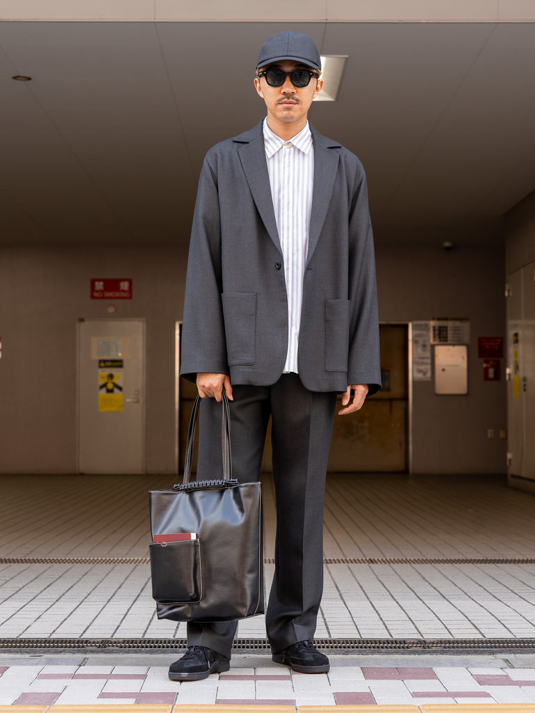 [Expected to arrive in mid-September] IRENISA / RELAXED SHOULDER JACKET-SMOKE GRAY-