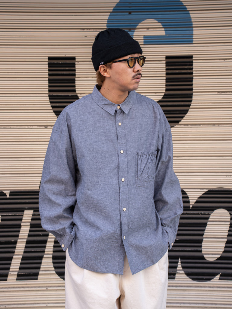 refomed/ WRIST PATCH WIDE SHIRT