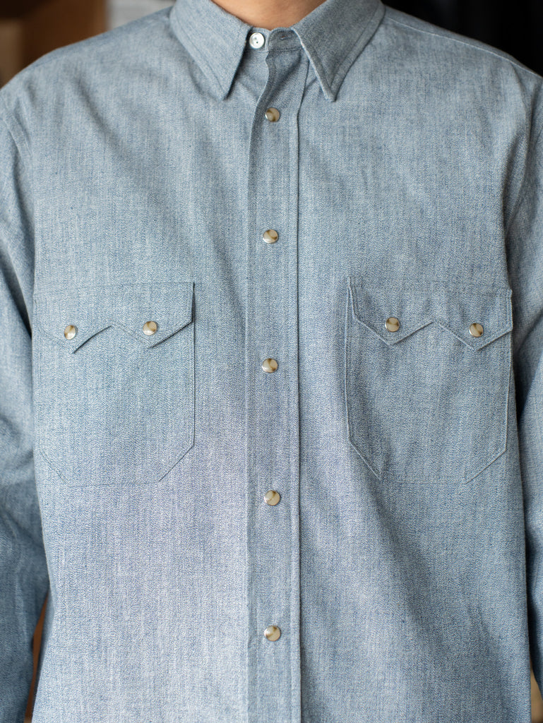 SUGARHILL / WESTERN CHAMBRAY SHIRT -GRAY INDIGO-