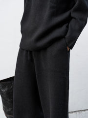 【再入荷】nonnotte (aIbn別注) /  YAK Knit Pants Extra Wide -YAKBlack × Black-