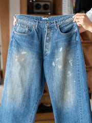 【8/1(土)12時発売】ULTERIOR / AGING WASHED SELVEDGE DENIM 5P PANTS - FADED BLUE-