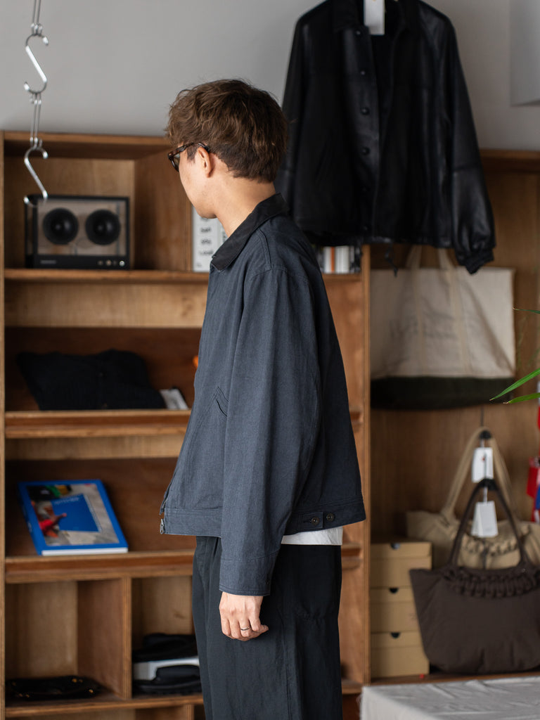 【8/1(土)12:00発売】ULTERIOR / FADED CORKSCREW TWILL WORK JKT -FADED BLACK-
