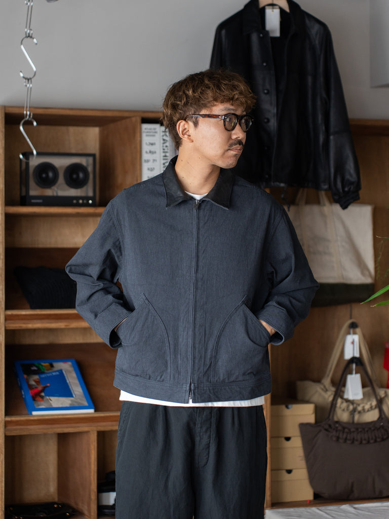 【8/1(土)12:00発売】ULTERIOR / FADED CORKSCREW TWILL WORK JKT -FADED BLACK-