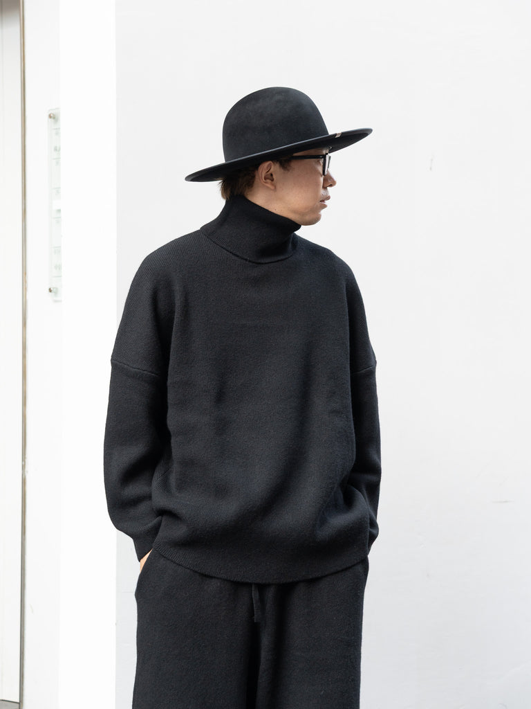 nonnotte / 三角龜領套頭衫-YAKNatural × 白色-