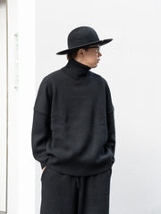 nonnotte / 三角龜領套頭衫-YAKNatural × 白色-