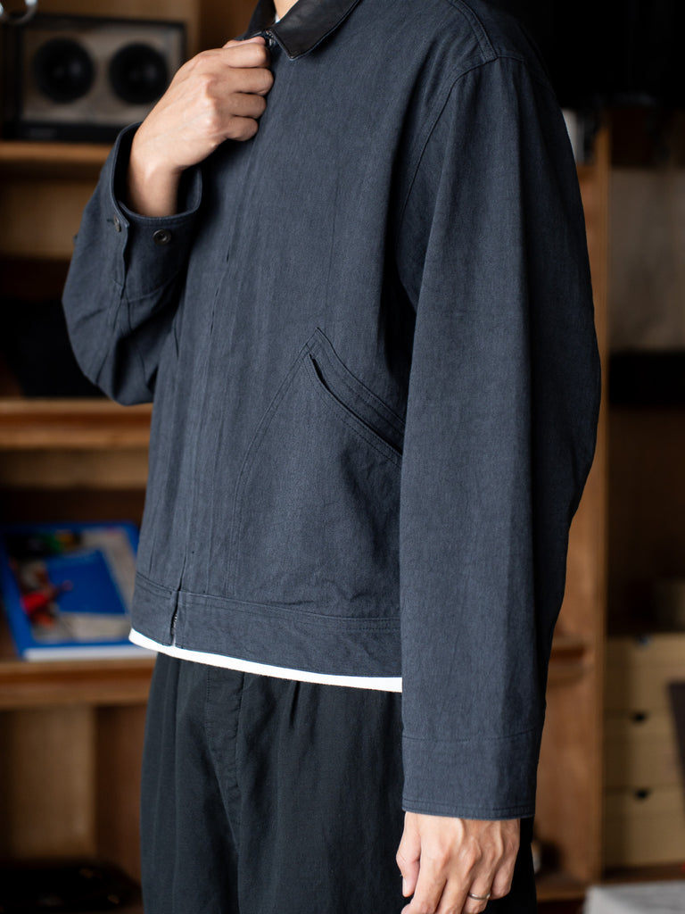 【8/1(土)12:00発売】ULTERIOR / FADED CORKSCREW TWILL WORK JKT -FADED BLACK-