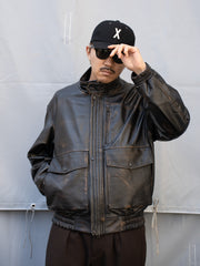 CCU / “MORGAN” BOMBER JACKET -BLACK(USED)-