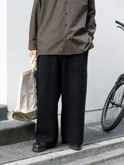 【再入荷】nonnotte (aIbn別注) /  YAK Knit Pants Extra Wide -YAKBlack × Black-