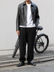 nonnotte / 針織褲超寬 -YAKNatural × TopGray-