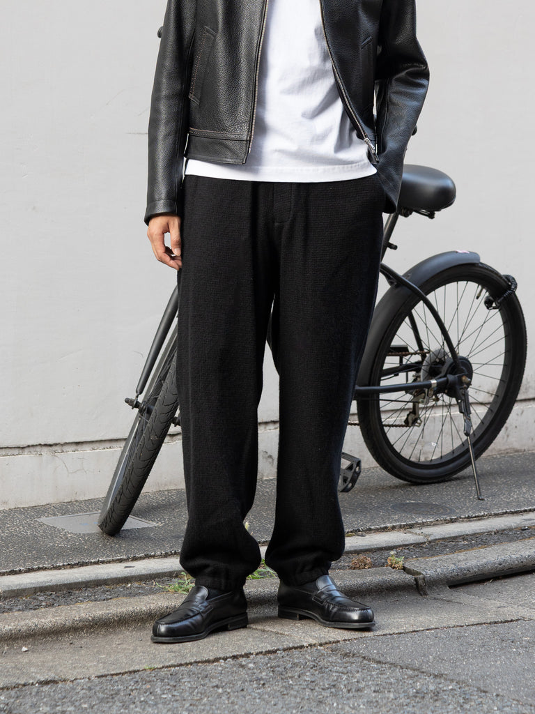 nonnotte / 針織褲超寬 -YAKNatural × TopGray-