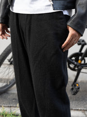 nonnotte / 針織褲超寬 -YAKNatural × TopGray-