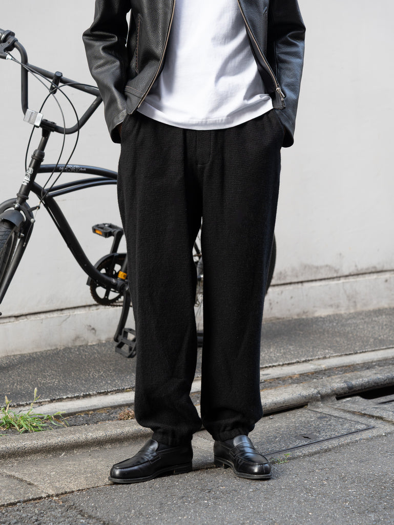 nonnotte / 針織褲超寬 -YAKNatural × TopGray-