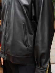 tangenet / Wagyu leather jacket-Black-