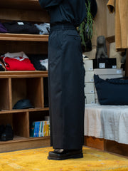 tangenet / Wool gabardine Hakama pants-Black-