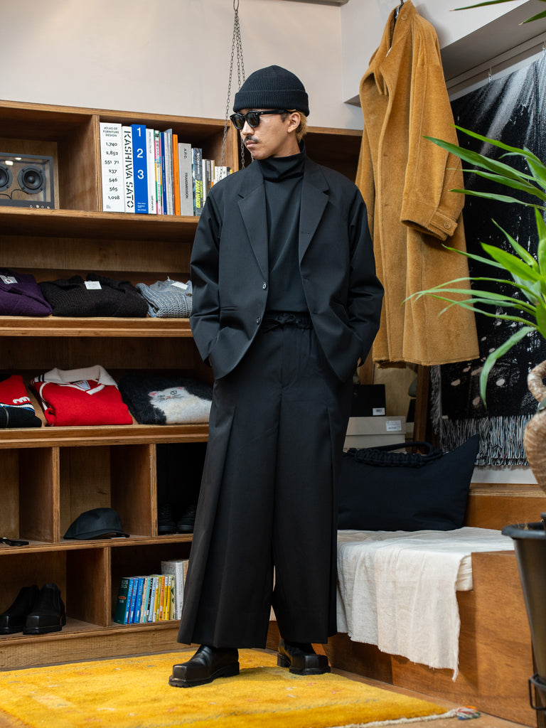 tangenet / Wool gabardine jacket-Black-