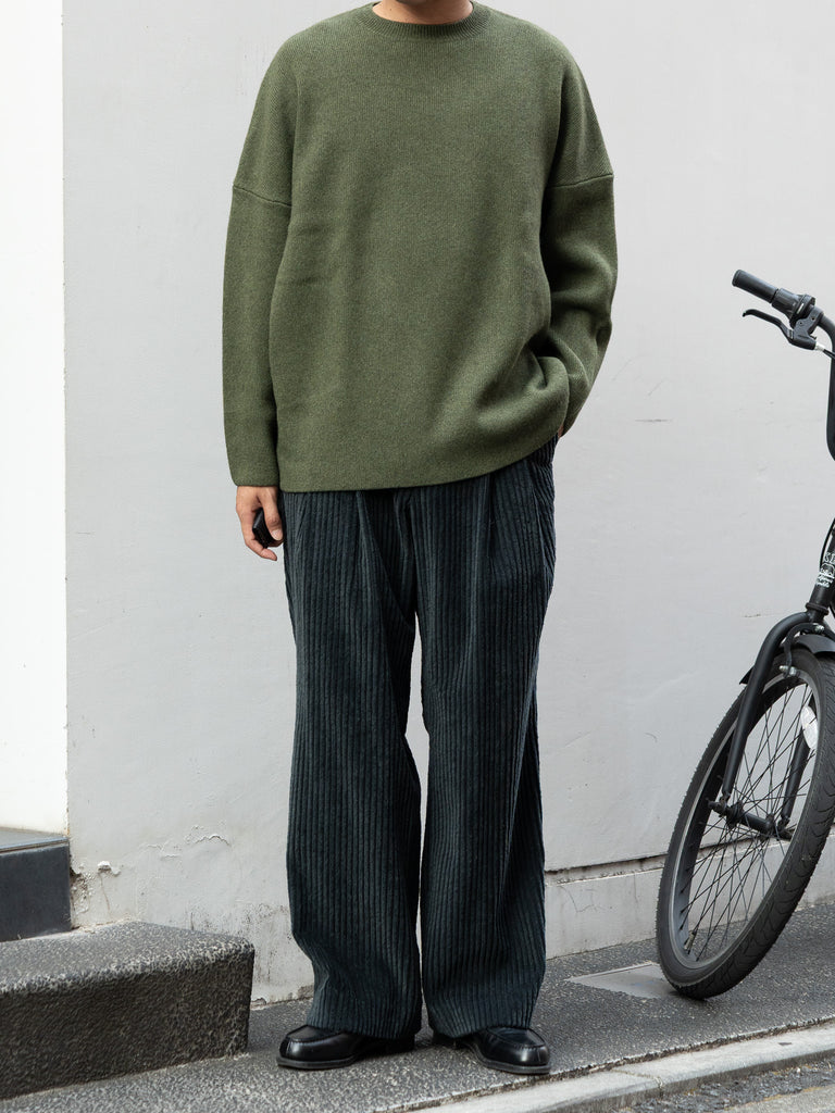 nonnotte / 三角龜領套頭衫-YAKNatural × 白色-