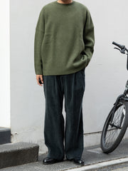 nonnotte / 三角龜領套頭衫-YAKNatural × 白色-