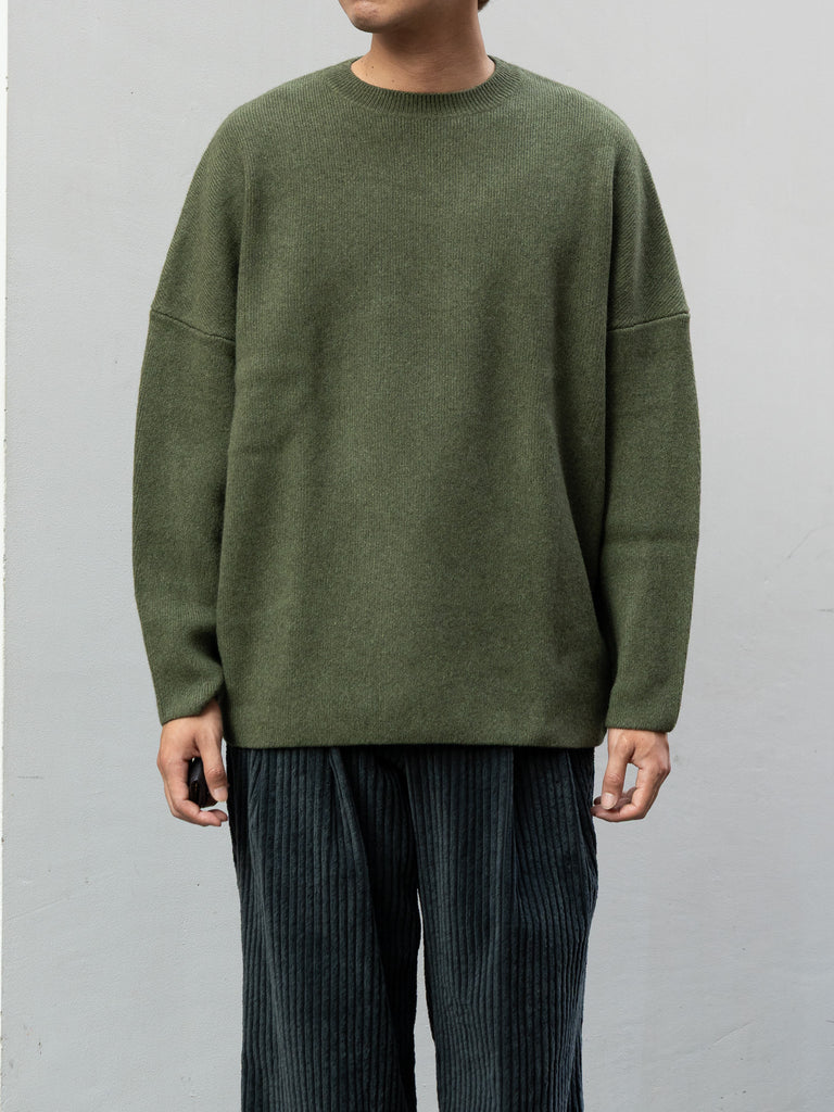 nonnotte / 三角龜領套頭衫-YAKNatural × 白色-