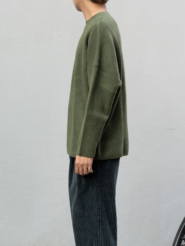 nonnotte / 三角龜領套頭衫-YAKNatural × 白色-