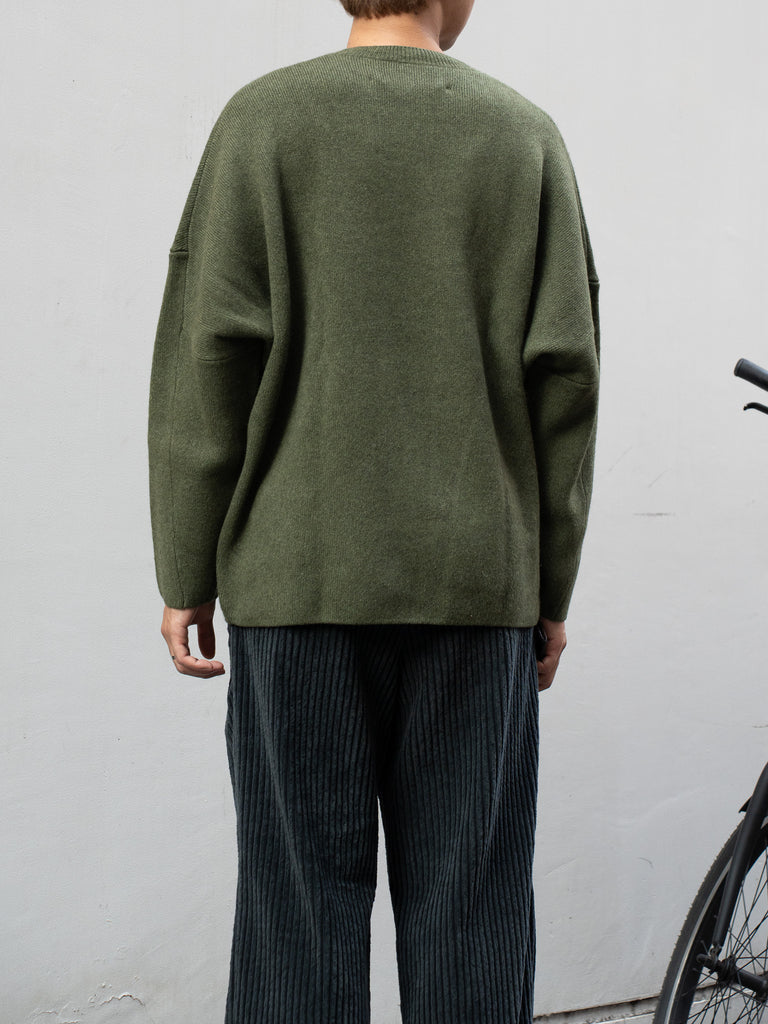 nonnotte / 三角龜領套頭衫-YAKNatural × 白色-