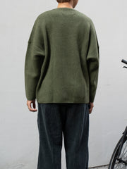 nonnotte / 三角龜領套頭衫-YAKNatural × 白色-