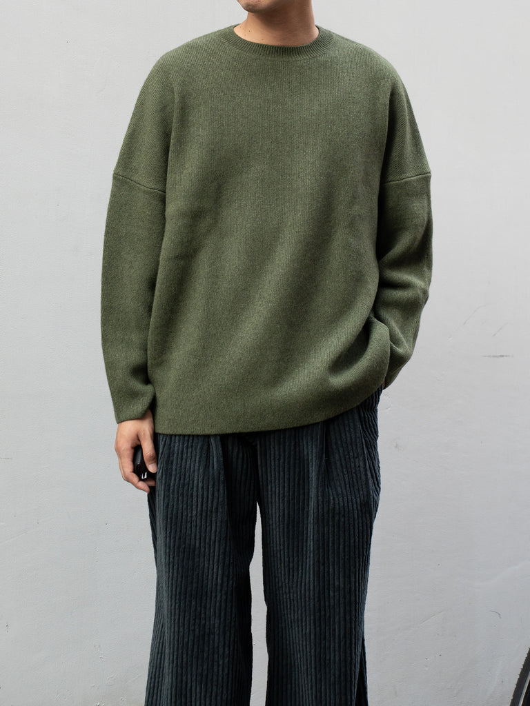 nonnotte / 三角龜領套頭衫-YAKNatural × 白色-