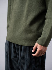 nonnotte / 三角龜領套頭衫-YAKNatural × 白色-