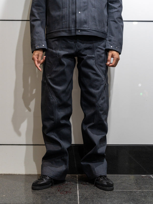 OPPOSE DUALITY /  10Pocket Panel Denim Trousers-Dark Gray-