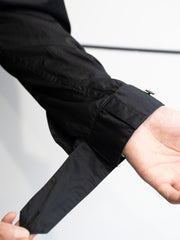 TOHNAI / FINE COTTON TWILL WORK SHIRT -BLACK-