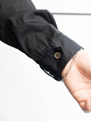 TOHNAI / FINE COTTON TWILL WORK SHIRT -BLACK-