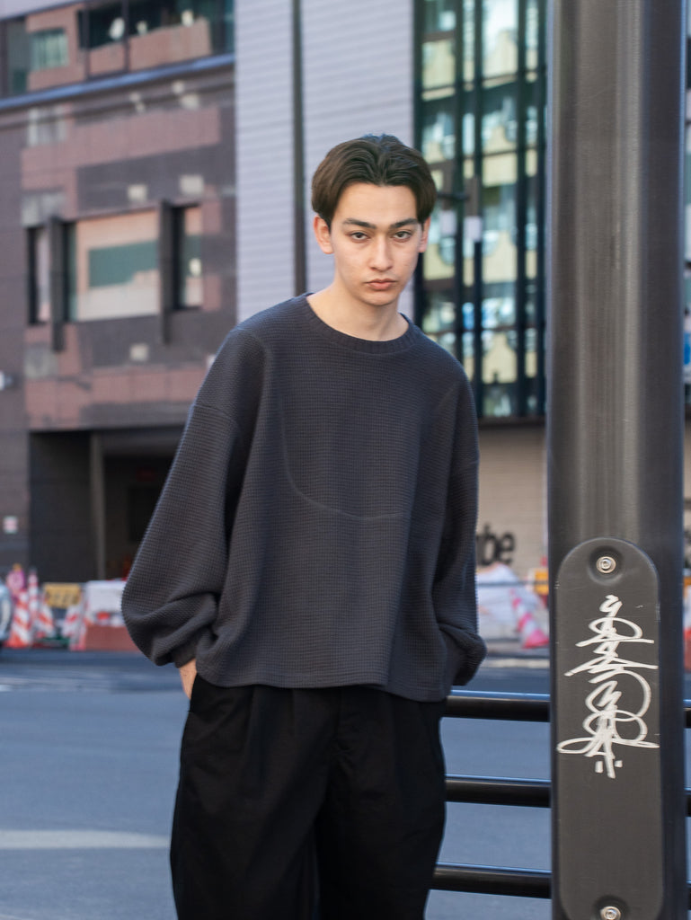 refomed (リフォメッド) / AZEAMI THERMAL TEE  -CHARCOAL-
