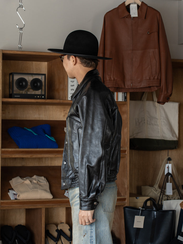 【8/9(日)発売】SUGARHILL / SHRINK BOMBER JACKET -BLACK SHRINK-
