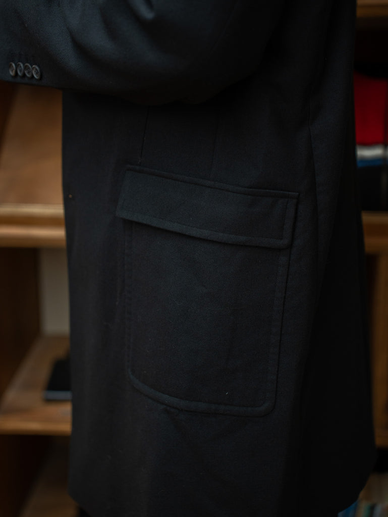 [Scheduled to arrive in October] THONAI / FINE DOUBLE WOOL TWILL / WORK COAT-BLACK-