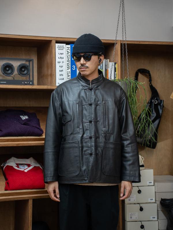 [Scheduled to arrive in September] CCU / CHINA SHIRT JACKET-COW BLACK-