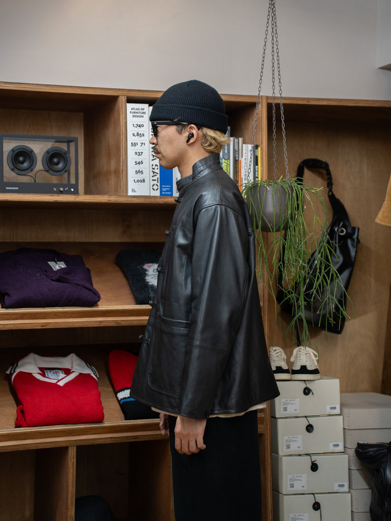 [Scheduled to arrive in September] CCU / CHINA SHIRT JACKET-COW BLACK-