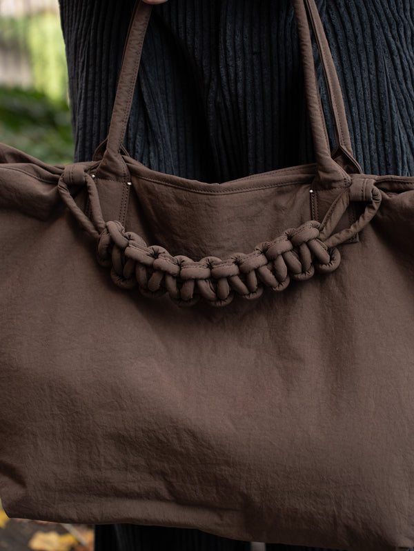 SAGAN VIENNA / Pazar Tote XL brown plant dyed nylon(ジップ無し)