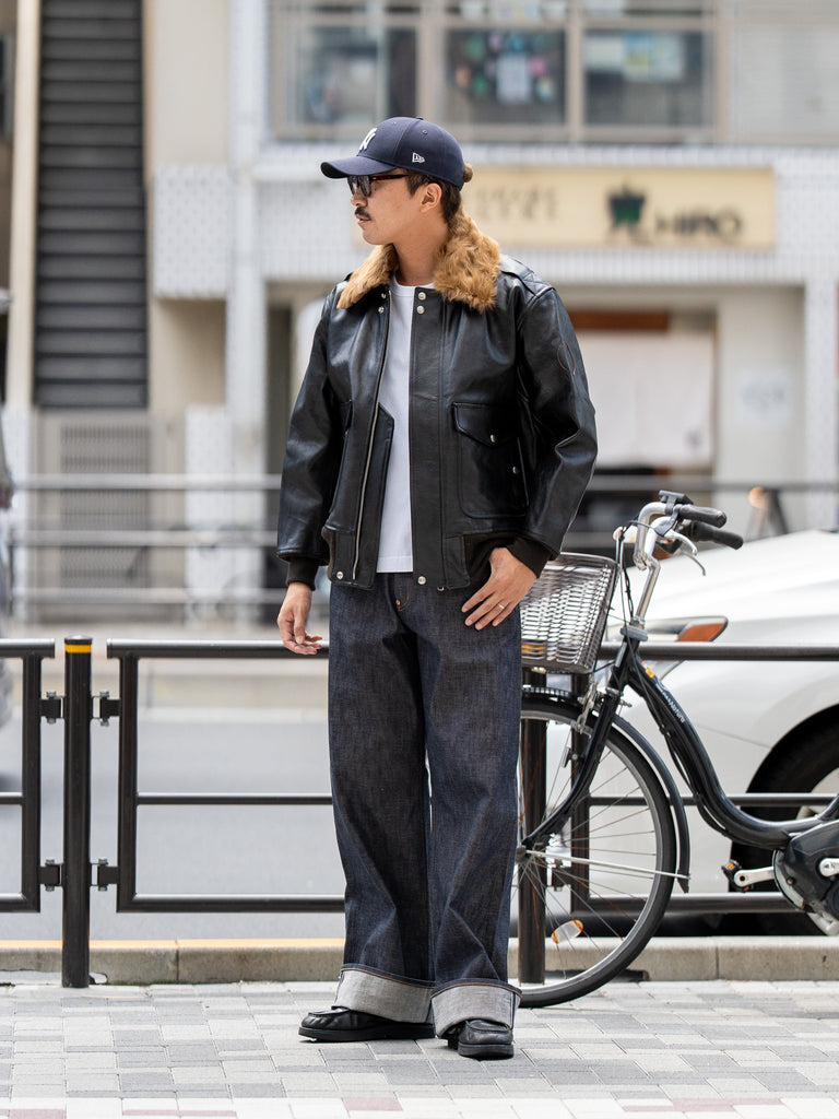 【8/9(日)発売】SUGARHILL / SHRINK LEATHER G-1 JACKET -BLACK SHRINK-
