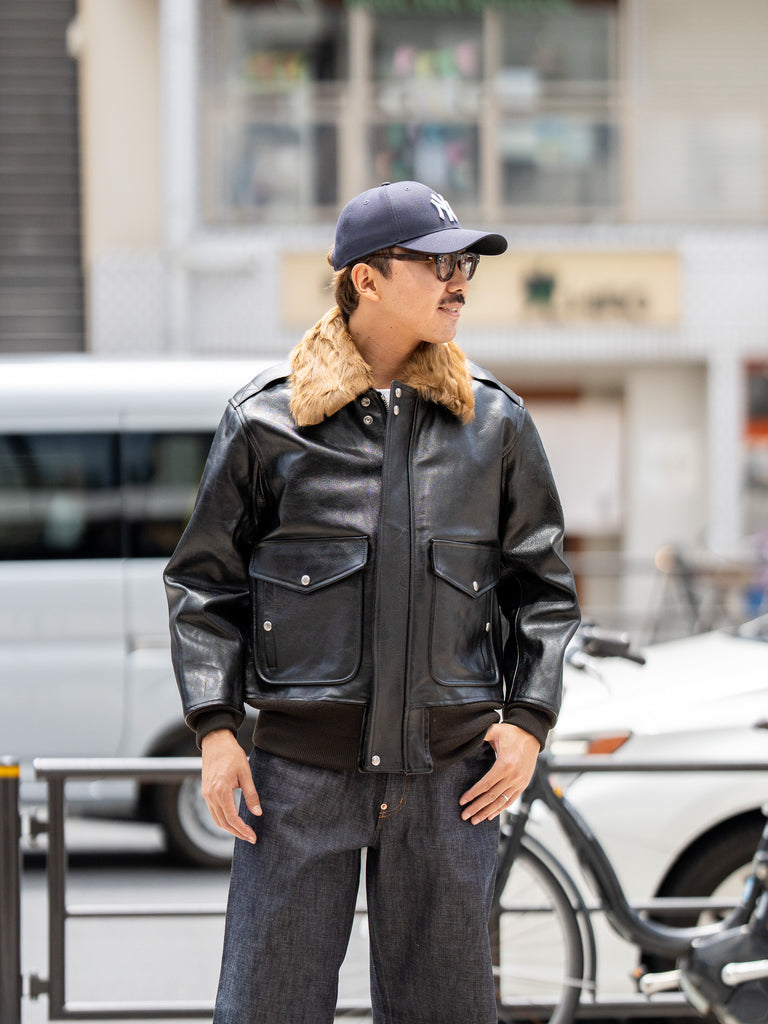 【8/9(日)発売】SUGARHILL / SHRINK LEATHER G-1 JACKET -BLACK SHRINK-