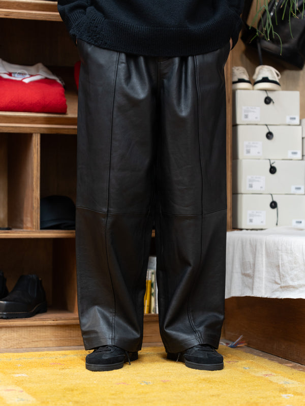 CCU / WIDE SLACKS-COW BLACK-