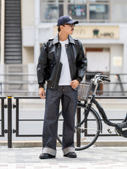 【8/9(日)発売】SUGARHILL / SHRINK LEATHER G-1 JACKET -BLACK SHRINK-