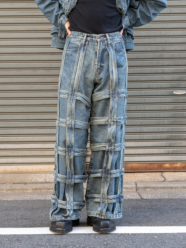 【10/21発売】SUGARHILL / CAGED DENIM PANTS-INDIGO-