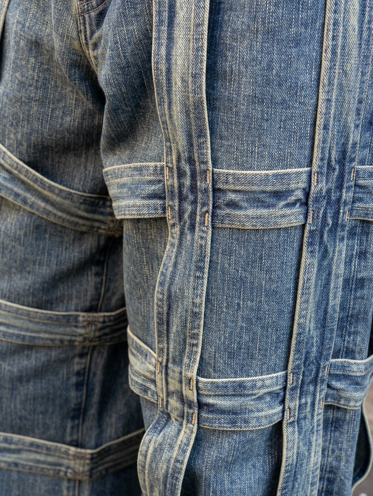 【10/21発売】SUGARHILL / CAGED DENIM PANTS-INDIGO-