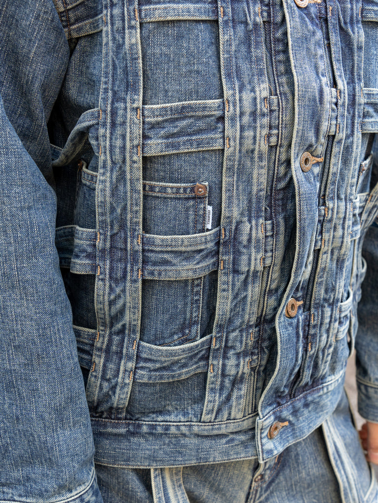 [Expected to arrive in October] SUGARHILL / CAGED DENIM JACKET-INDIGO-