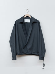 nonnotte / Draping Overlap Shirt -Charcoal Top-