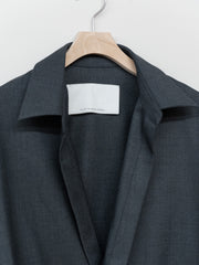 nonnotte / Draping Overlap Shirt -Charcoal Top-