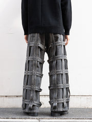 【10/21発売】SUGARHILL / CAGED DENIM PANTS-BLACK-