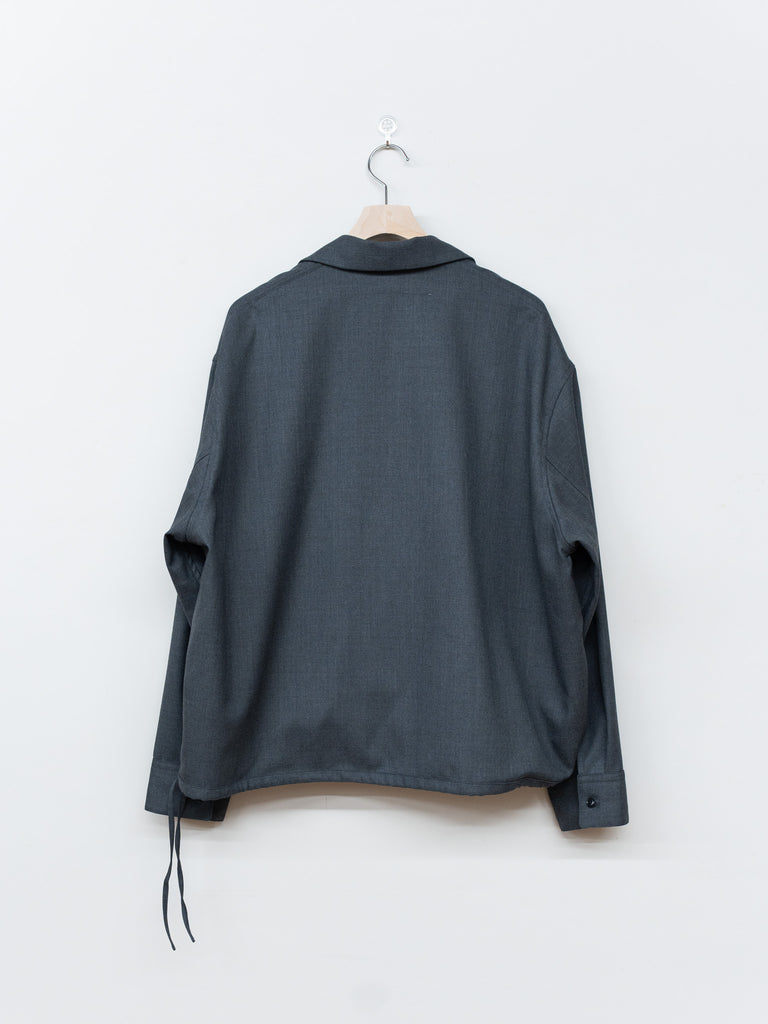 nonnotte / Draping Overlap Shirt -Charcoal Top-