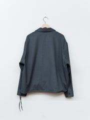 nonnotte / Draping Overlap Shirt -Charcoal Top-